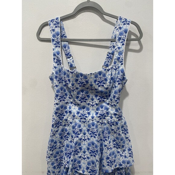 Show Me Your Mumu Meg Tiered Midi Dress Teagan Floral Size Large NWOT - Picture 3 of 7